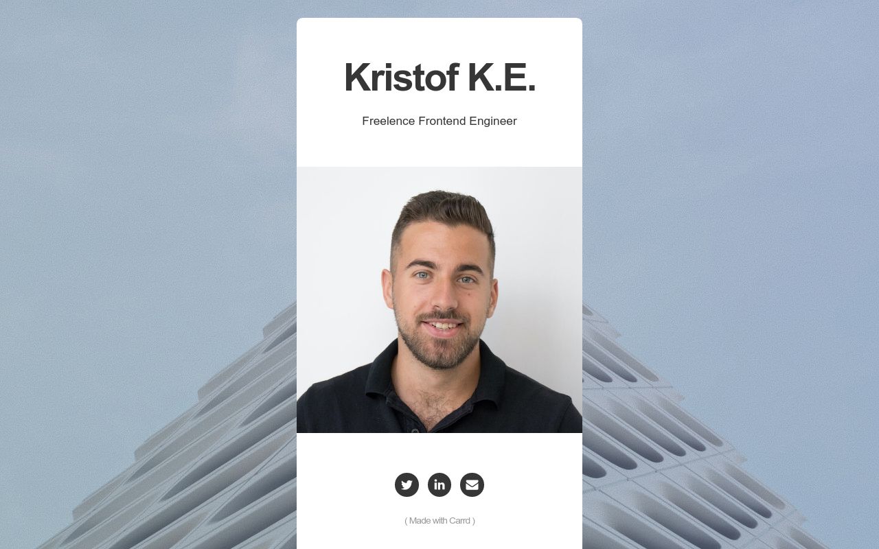 Carrd profile picture for @kristof